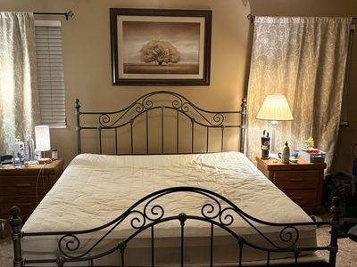 King Size Sleep Number Mattress with Bed Frame and Box Spring