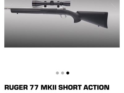 Ruger 77 MKII Short Action Standard Barrel Full Bed Block Stock