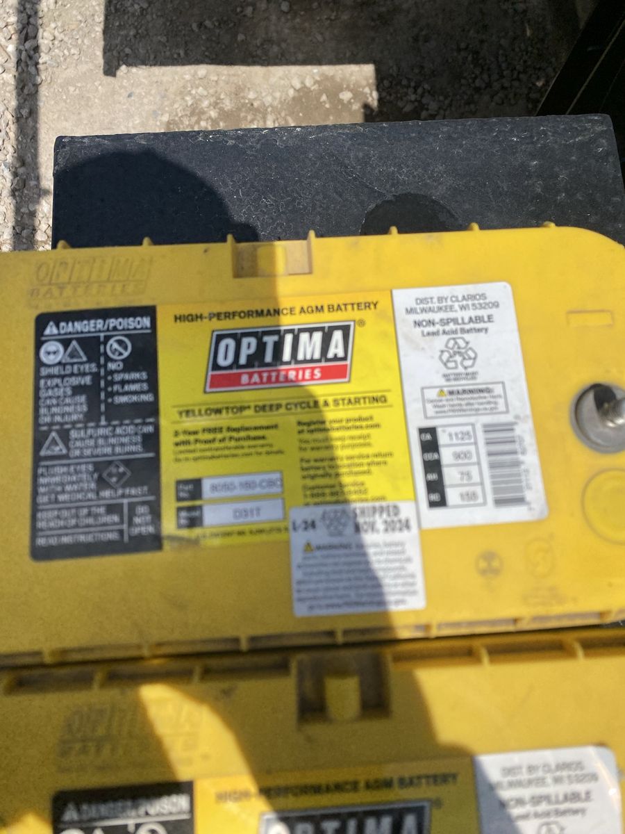 Optima deep cycle batteries