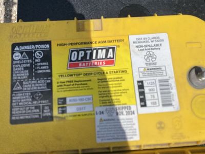 Optima deep cycle batteries