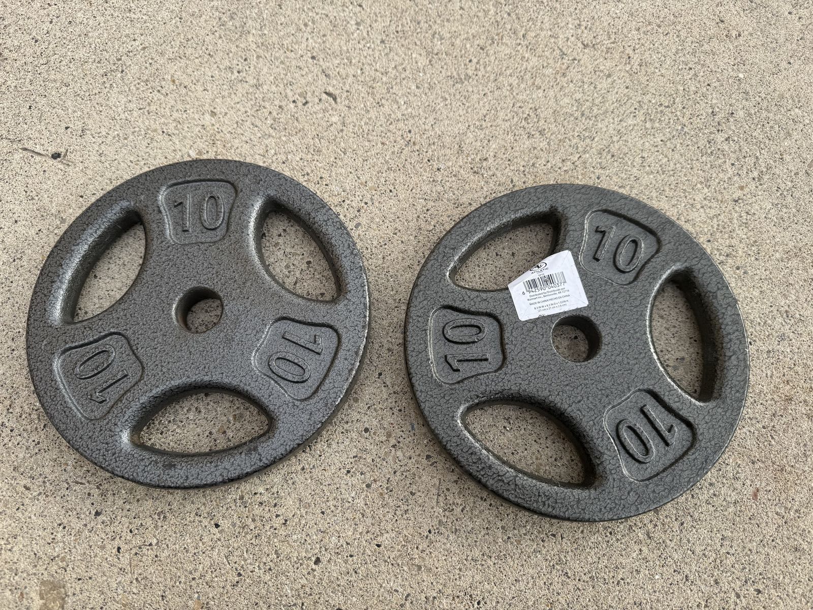 10 Lb Pound Easy Grip Weight Plate Cast Iron