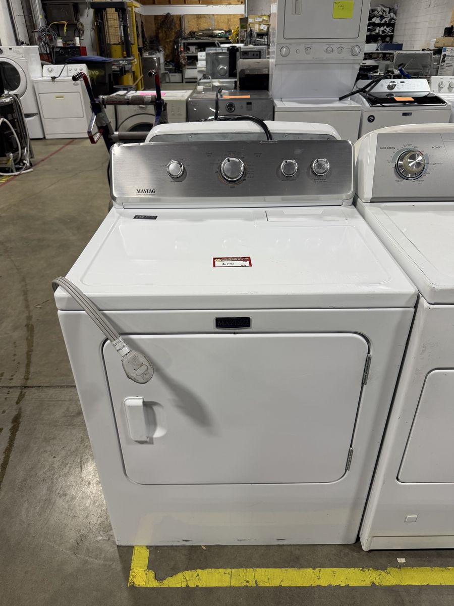 Maytag Commercial Technology Electric Clothes Dryer in White