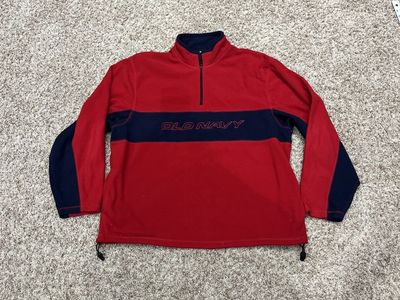 Vtg Old Navy 1/4 Zip Fleece Pullover Mens 2XL