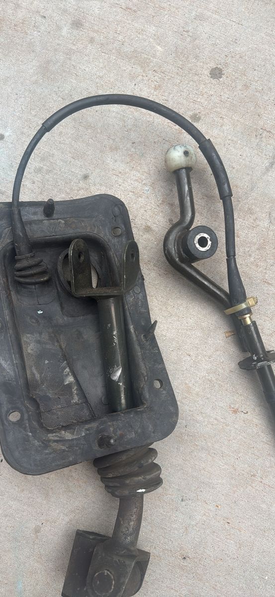 Used Transmission Shifter Linkage and Base Plate Assembly