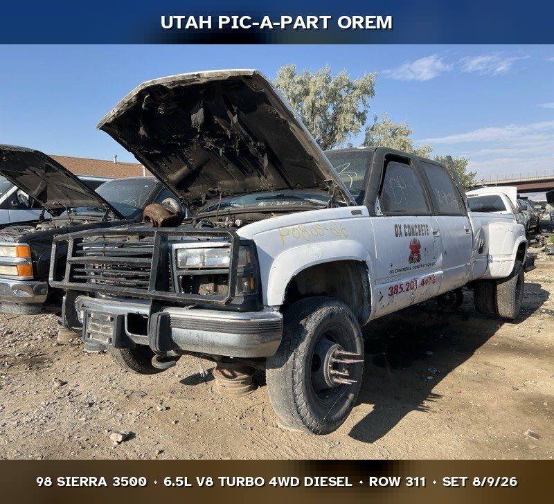 Just In! 1998 GMC Sierra 3500 Parts - UTPAP Orem