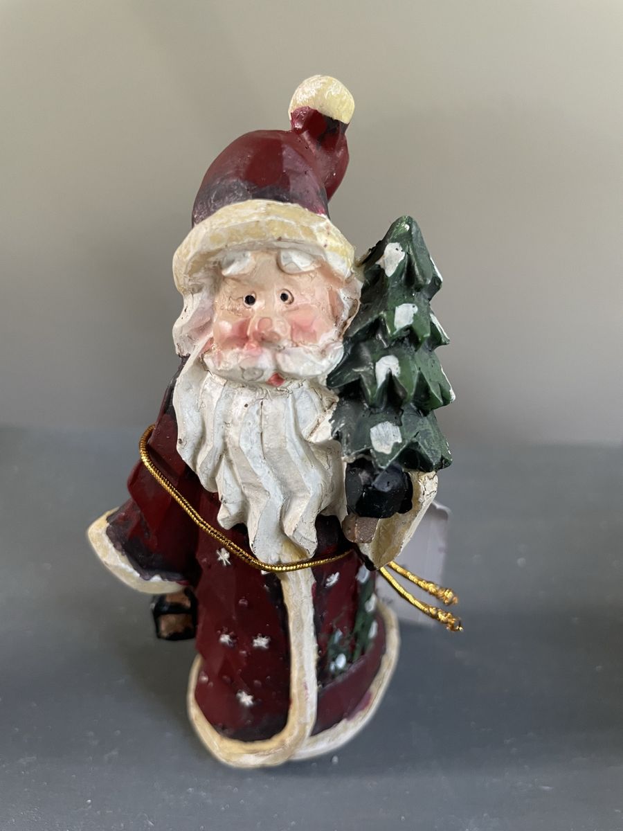 Santa Holding lamp Christmas Tree Ornament new with tag