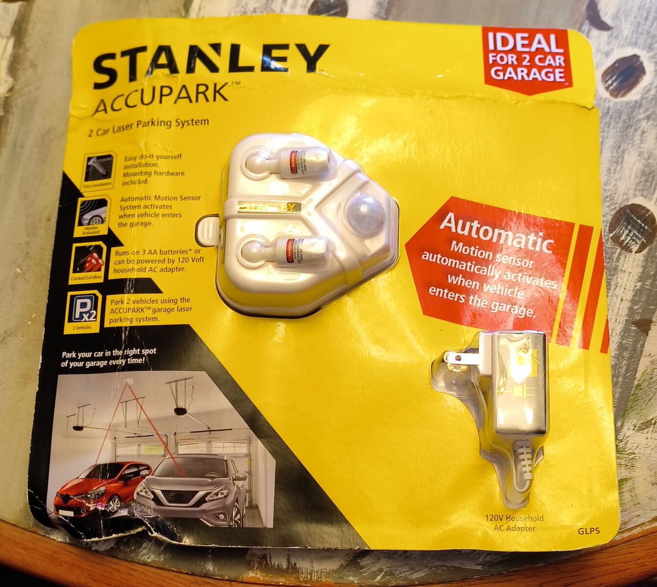 STANLEY GLPS Adjustable Dual Laser Garage Parking Aid, Motion Activated Car Guide Marker
