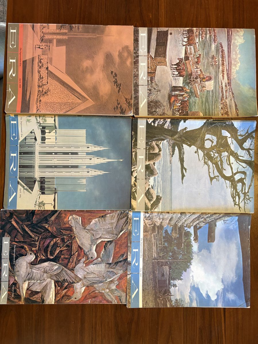 Vintage ERA magazines from 1950’s, 1960’s great articles, ads photos to frame LDS Mormon, Mid Century