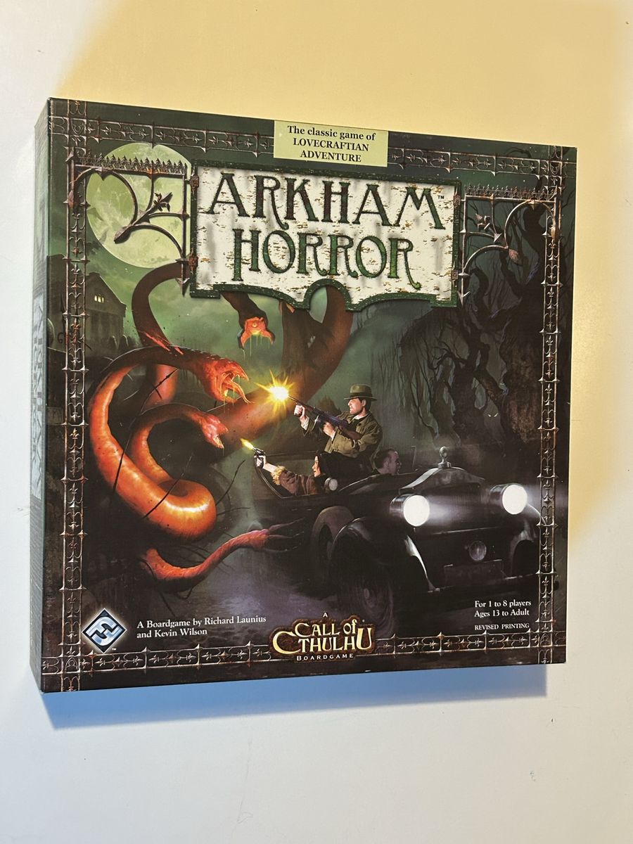 Arkham Horror Board Game by Fantasy Flight Games - Classic Lovecraftian Adventure, Ages 13+