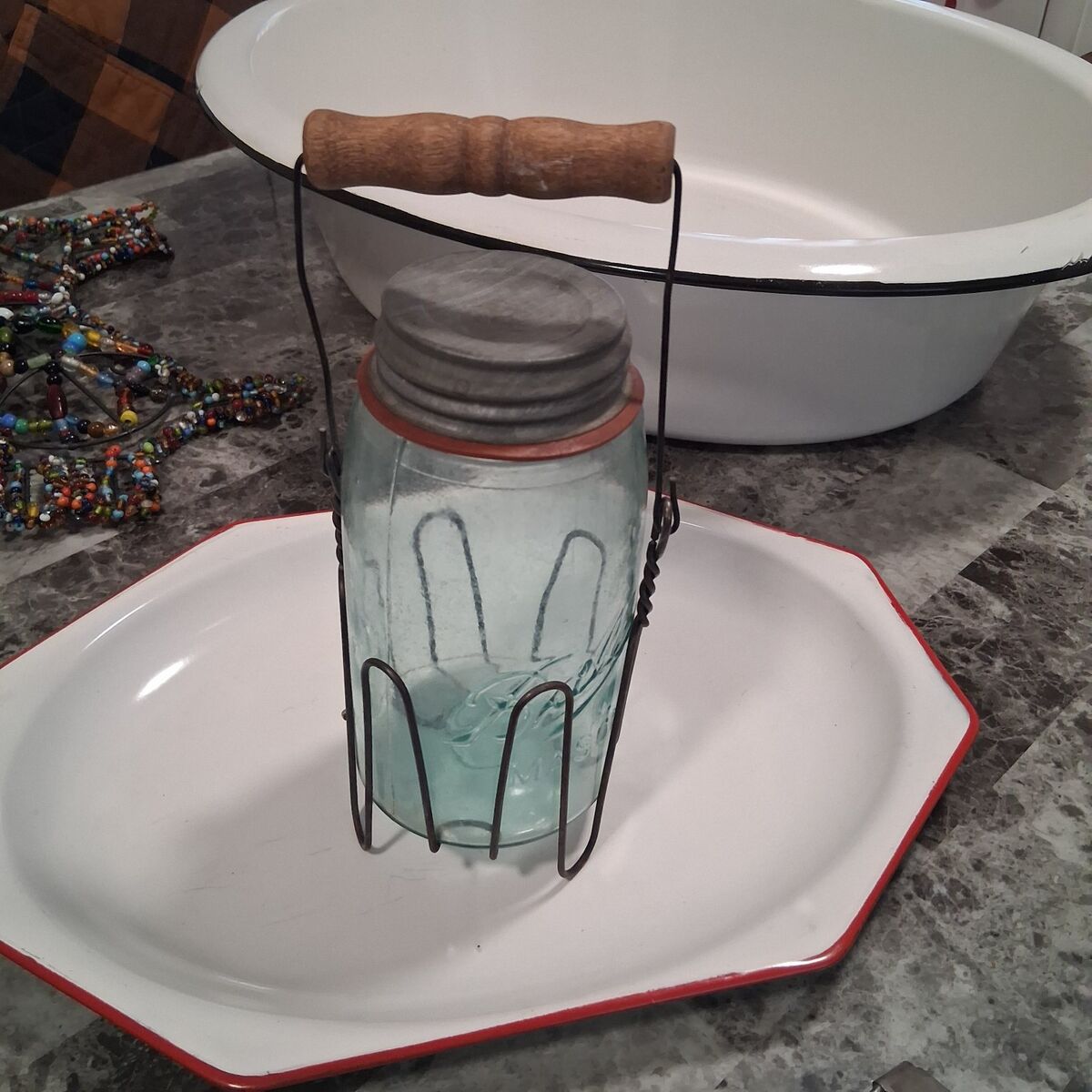 Ball Mason jar with a carry