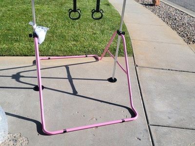 Adjustable Kids Gymnastic Bar w/Rings
