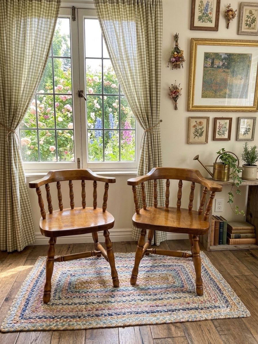 Vintage Windsor Soli Wood Chairs