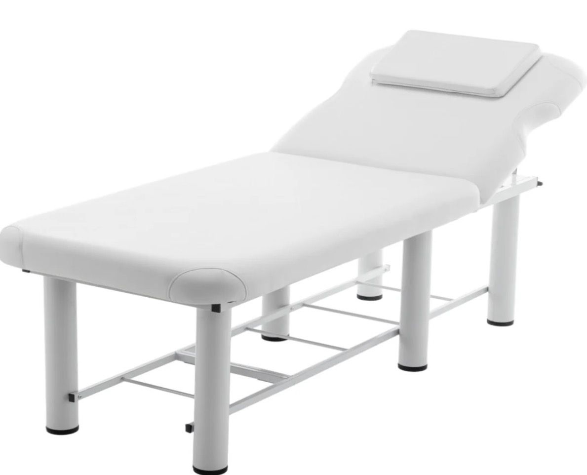 Professional Massage Table , Backrest Adjustable, Removable Headrest