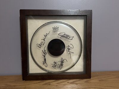 Duran Duran Signed Drum Head - All 5 Members