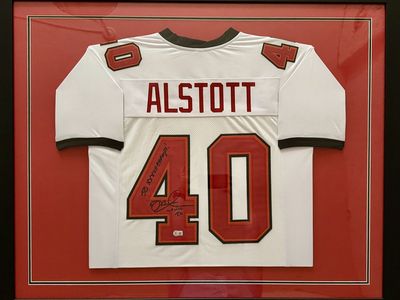 Signed & Framed Mike Alstott Jersey – Authenticated