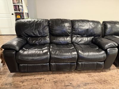 Black Leather Couch And Loveseat