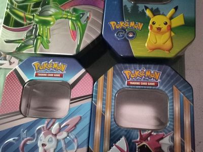POKEMON & SPORTS CARDS, POKEMON TINS