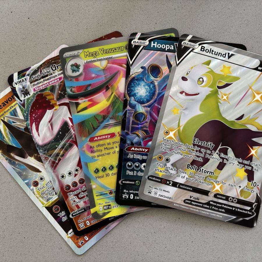 Boltund V Pokemon Card SWSH085, Hoopa, Mega Venusaur, Kleavor VSTAR, Mixed Lot