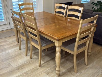 Wooden Dining Table and 6 Chairs