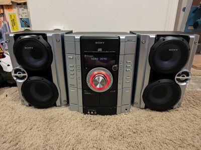 Sony MHC-GX450 Mini Hi-Fi Stereo System – 3-CD Changer, Dual Cassette - 125W 6Ohm – Tested