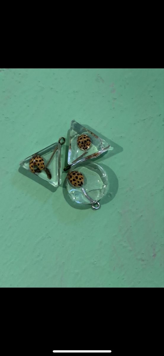 Handmade Resin Ladybug Pendants - Unique Charms for Jewelry Making (Lot of 12-15)