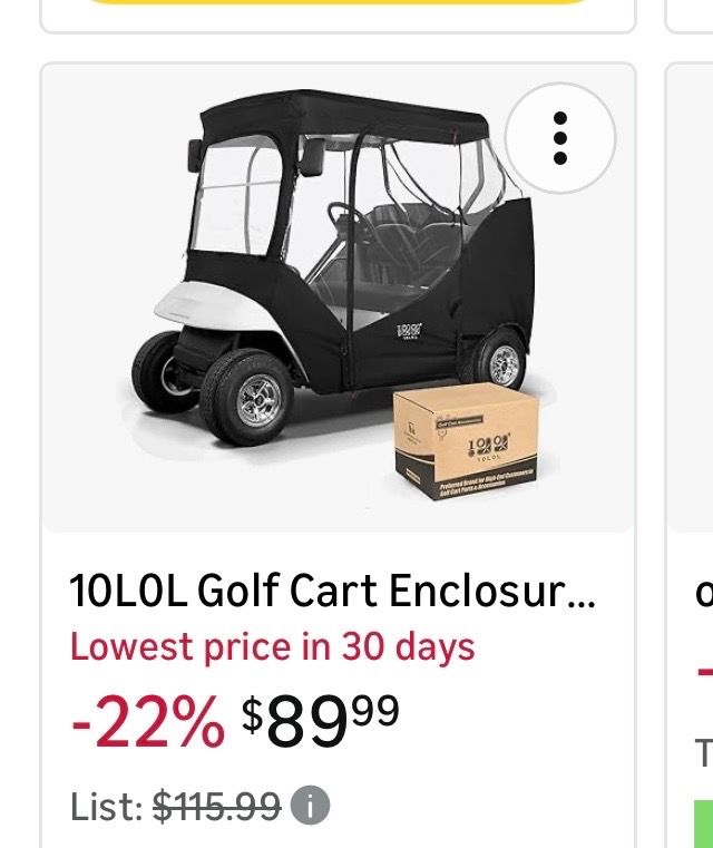 2 Seat Golf Cart Enclosure
