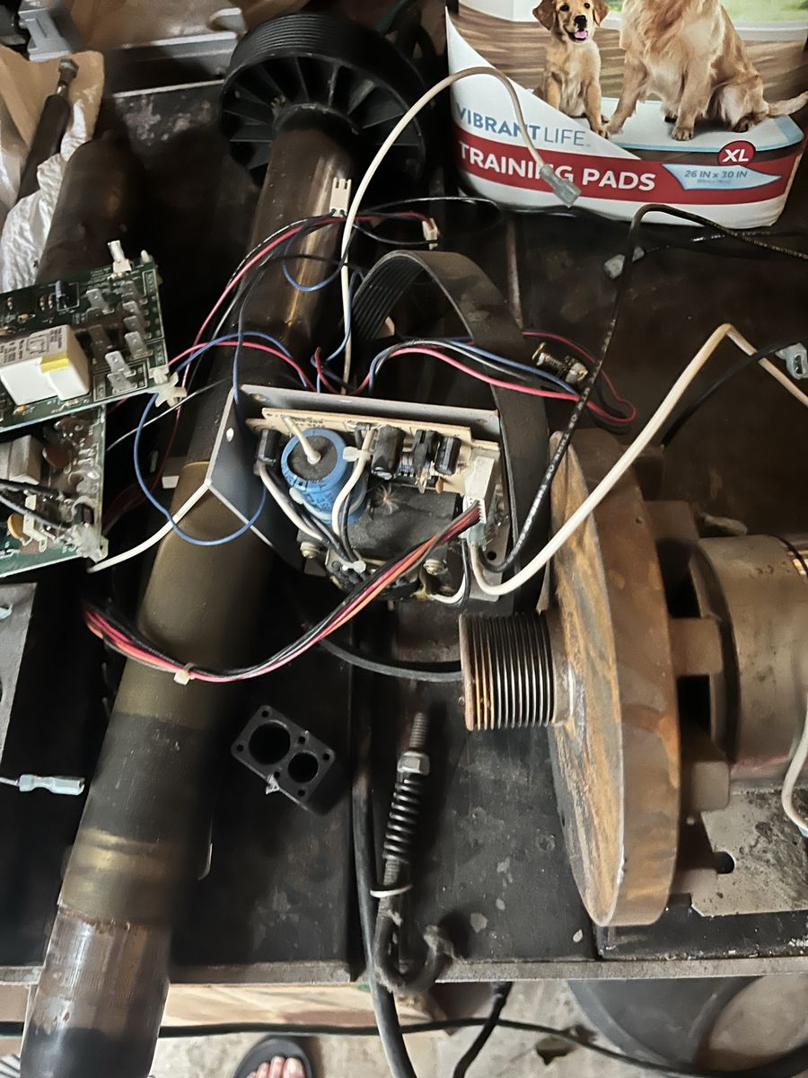 Used Treadmill Parts Lot with Circuit Boards and Motor Components