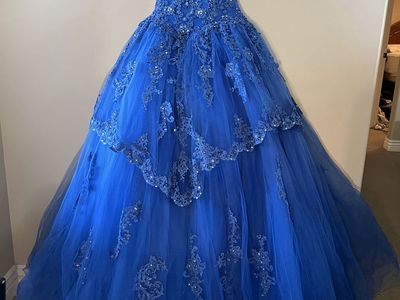 Morilee Royal Blue Ball Gown Quinceañera Dress Size 8
