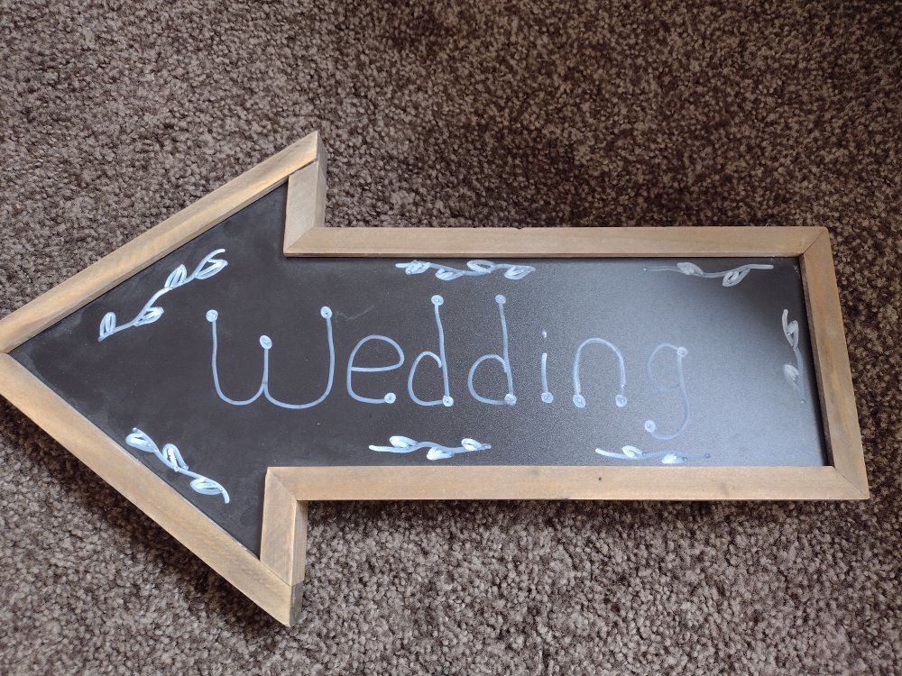arrow chalkboard sign