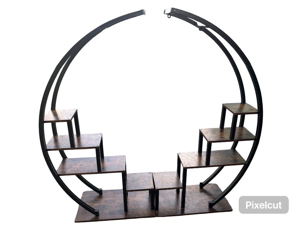 crescent moon-shaped plant stand set 2 pack