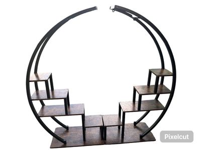 crescent moon-shaped plant stand set 2 pack