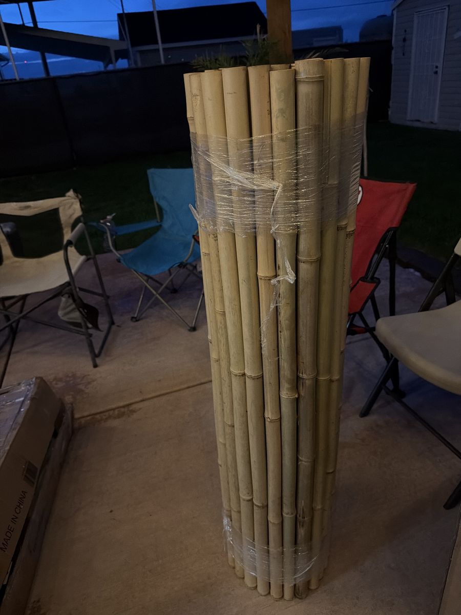 Forever Bamboo Backyard X-Scapes Natural Bamboo Slat Fencing Roll