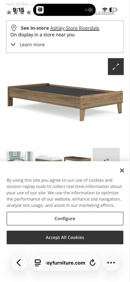 Twin wood platform bed frame