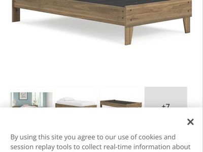 Twin wood platform bed frame