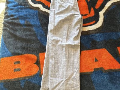 Men's Light Gray Cotton Casual Pants - Size M, 16 Inseam, Comfortable & Versatile