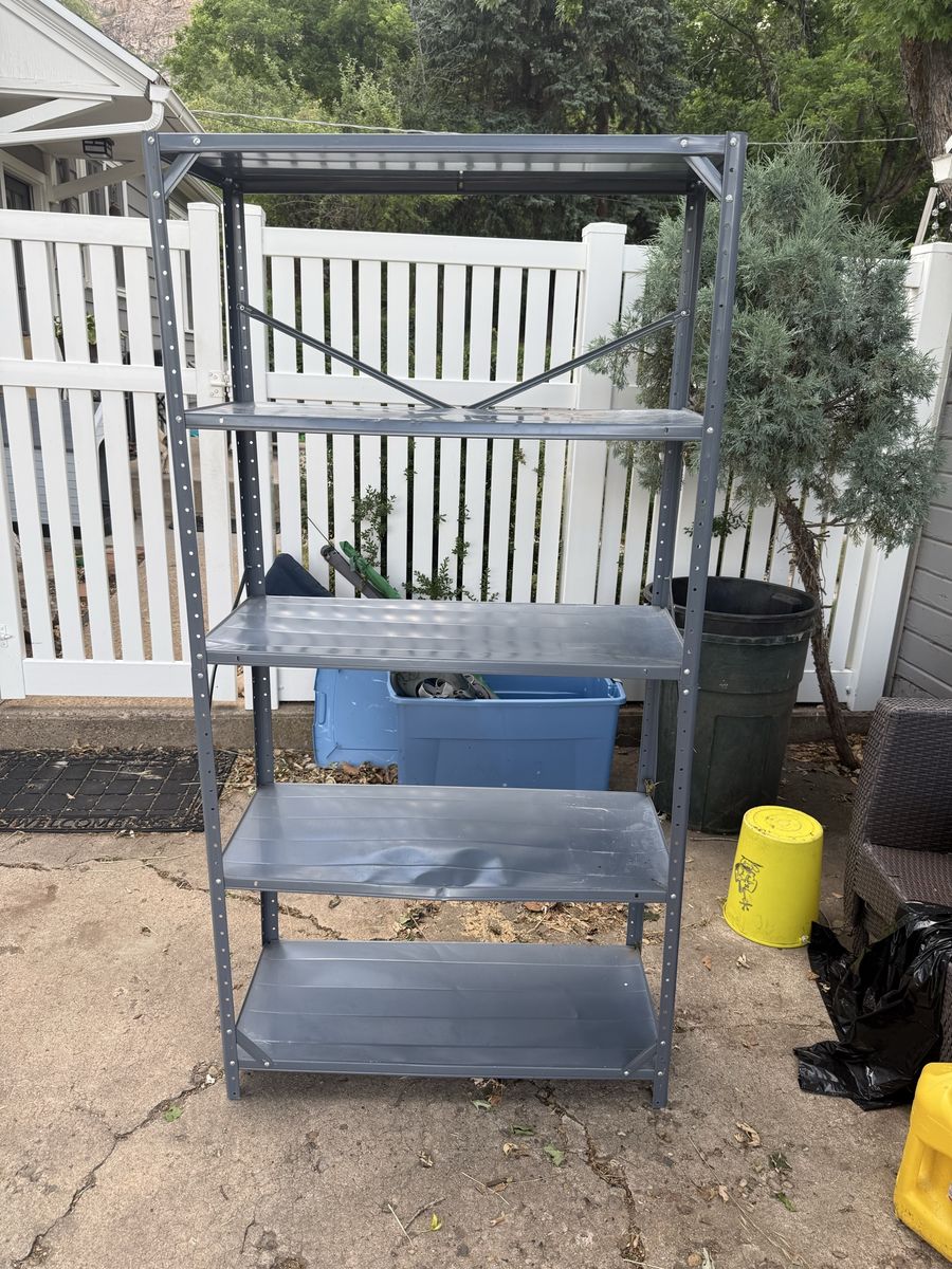 Light duty metal shelf