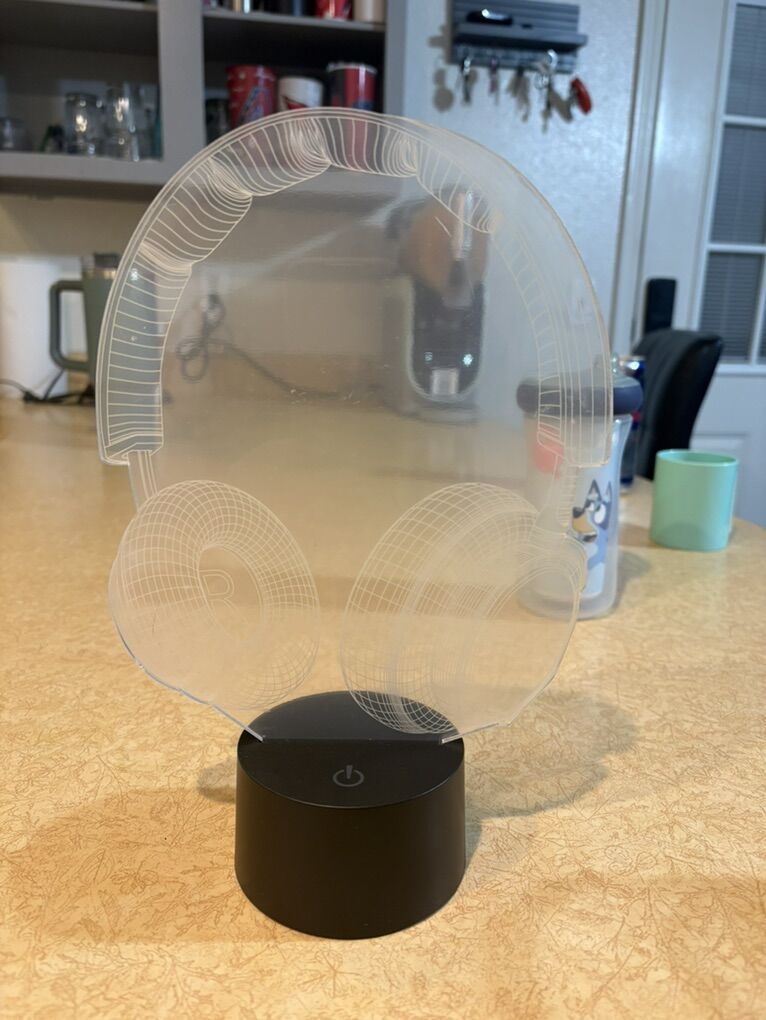 3D Illusion Headphone Lamp