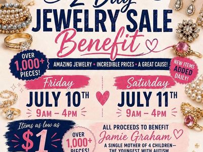 Fundraiser jewelry sale. Over a thousand pieces. All individually priced. In South Weber