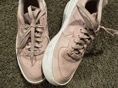 Nike Air Force 1 Low Pink Suede Sneakers Women's Size 7 - Used Good Condition
