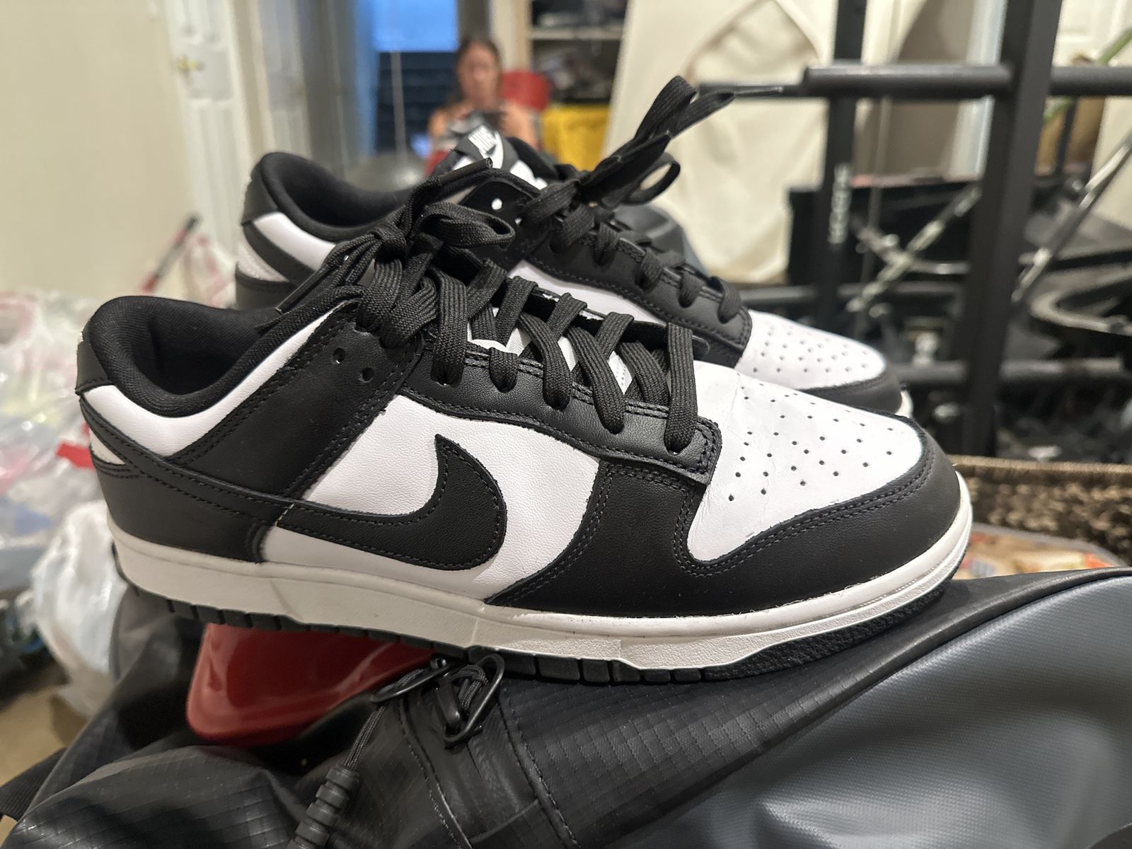 New Nike Dunk Low "Panda" Black White Sneakers - Men's Size 10