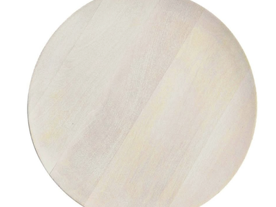 Whitewashed wood chargers