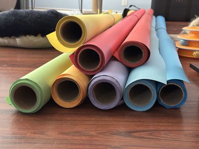 Assorted Color Background Paper Rolls - Photography/Crafts, Various Colors