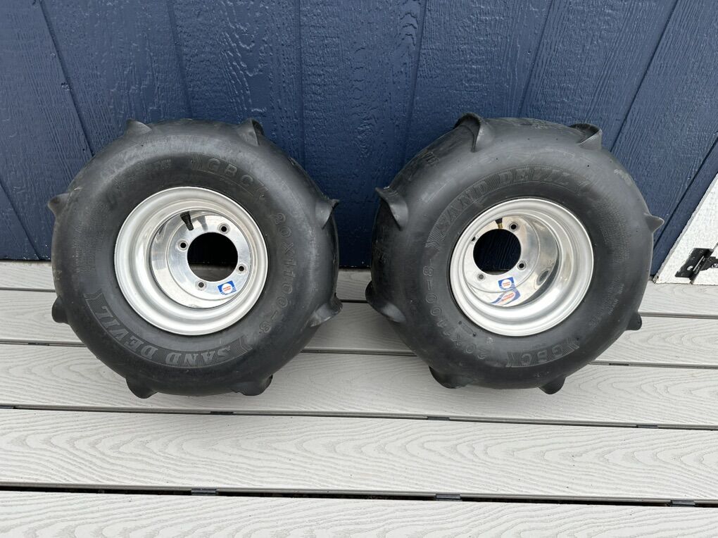 Atv Paddle Tire Set, Suzuki, Honda