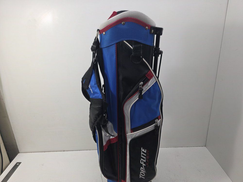 Top-Flite Junior Golf Stand Bag - Blue/Black/Red - Lightweight & Durable for Young Golfers
