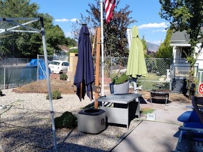 patio umbrellas 1anarodiac chiar deck boxs and pop up shad canopy's roller shades sun setters