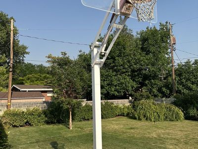 Some serious hoop. Adjustable basketball standard