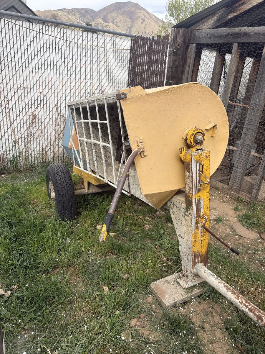 Old stone mortar mixer