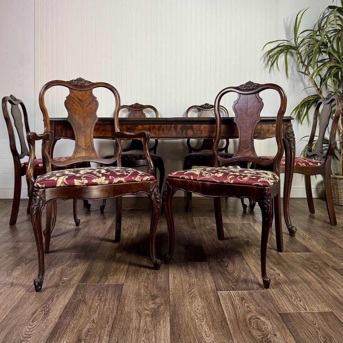 Vintage Mid-Century French Provincial Dining w/ Self-Storing Butterfly Leaves