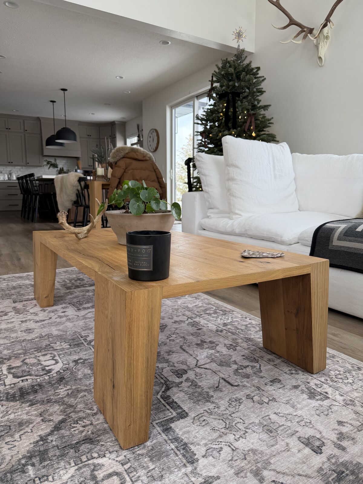 55” Restoration Hardware coffee table