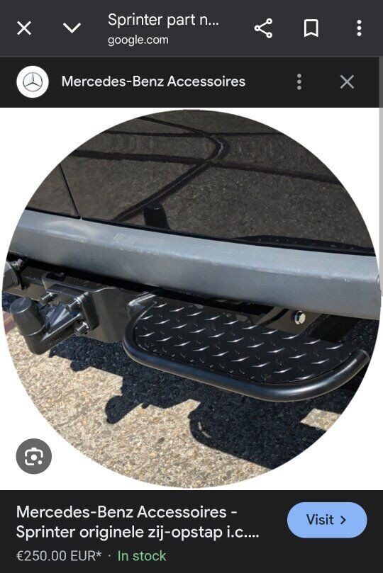 Rear Bumper Step for Mercedes Sprinter OEM Hitch